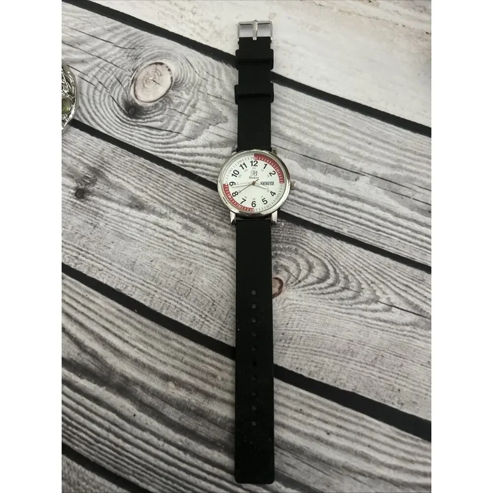 Blekon Easy Read Red And White Dial Quartz Watch